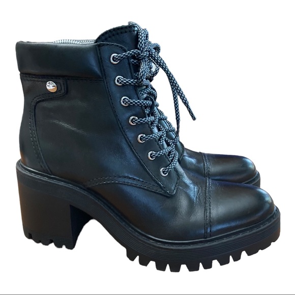 Marc Fisher Wenner Laced Leather Boots 